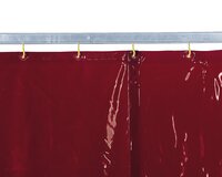 Rideaux de protection rouge, pour soudage